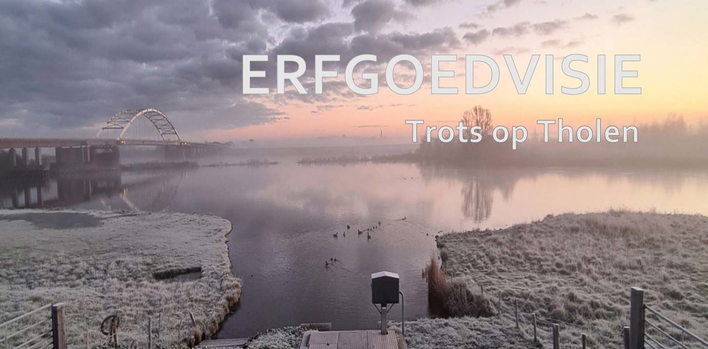 Detail van voorzijde van Erfgoednota Trots op Tholen uit 2021.