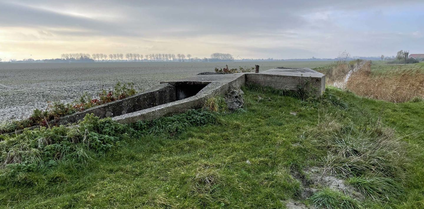 Een deel van de Atlantikwall bij Groede.