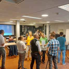De aanwezige beleidsmedewerkers erfgoed en ruimtelijke ordening tijdens de netwerkmiddag Omgevingswet.