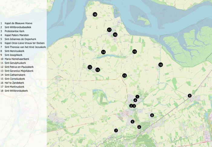 Gemeente Hulst overzichtskaart