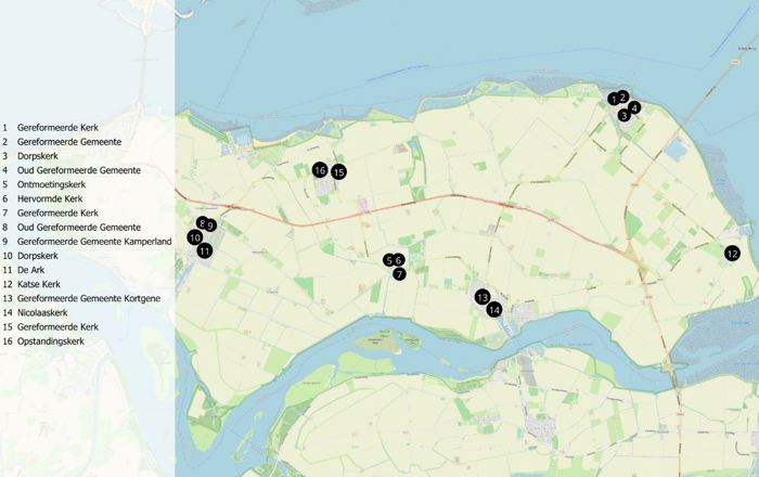 Gemeente Noord-Beveland overzichtskaart