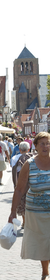 Zicht op kerk in Sluis