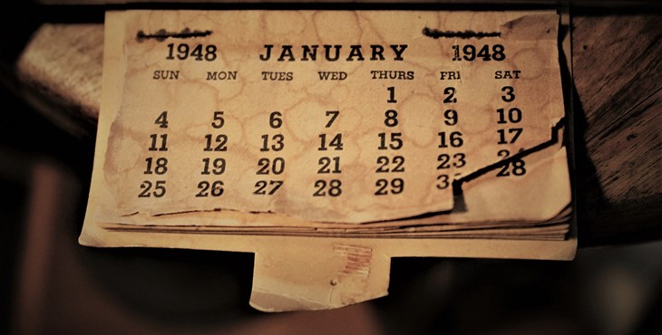 Oude scheurkalender uit 1948