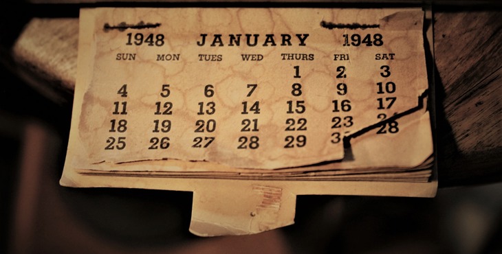 Oude scheurkalender uit 1948