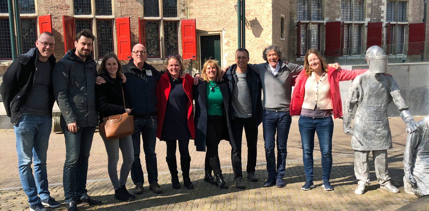 Medewerkers tijdens de 1 april dag van Erfgoed Zeeland.