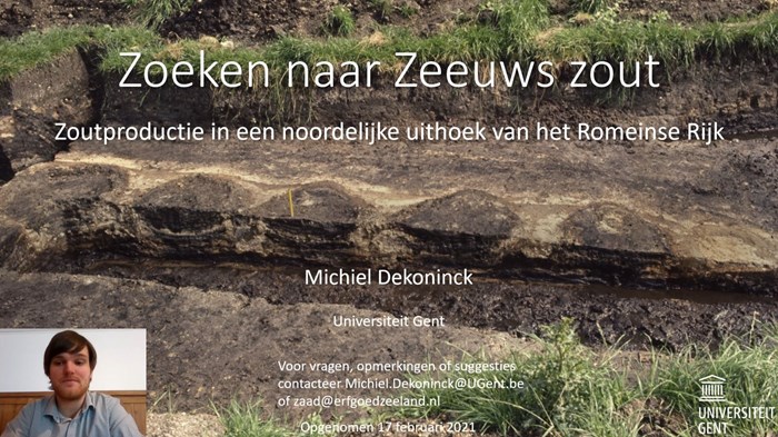 Eerste dia van de lezing van Aagje Michiel Dekoninck die gegeven is tijdens de Zeeuwse AmateurArcheologen Dag 2021.
