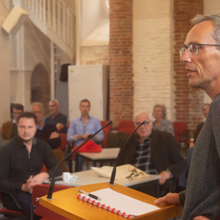 Bespreken van de opbrengst van de workshops met Martijn van Poecke.