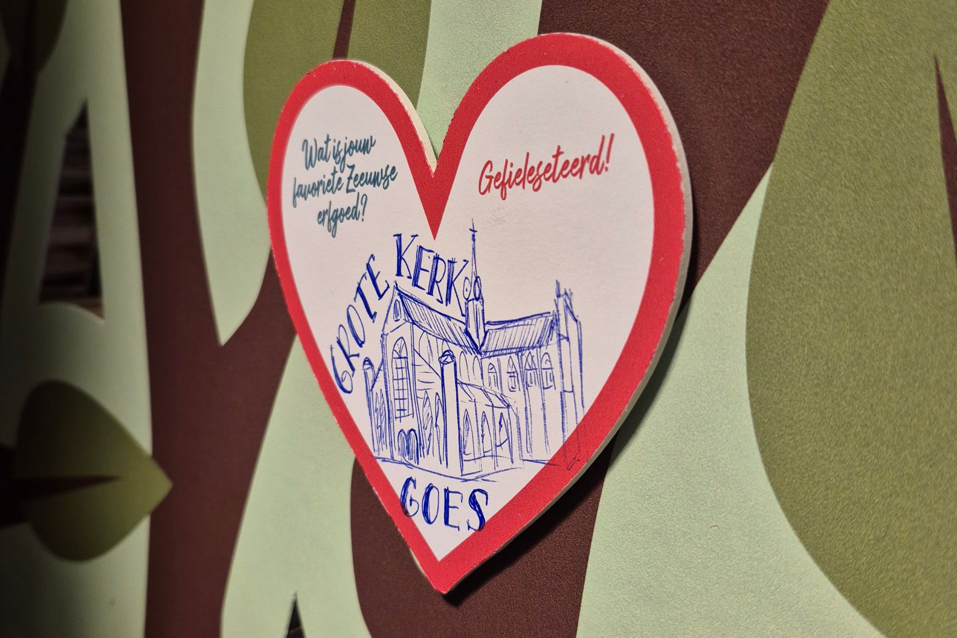 Een van de favorieten in de jubileumboom: de Grote Kerk in Goes.