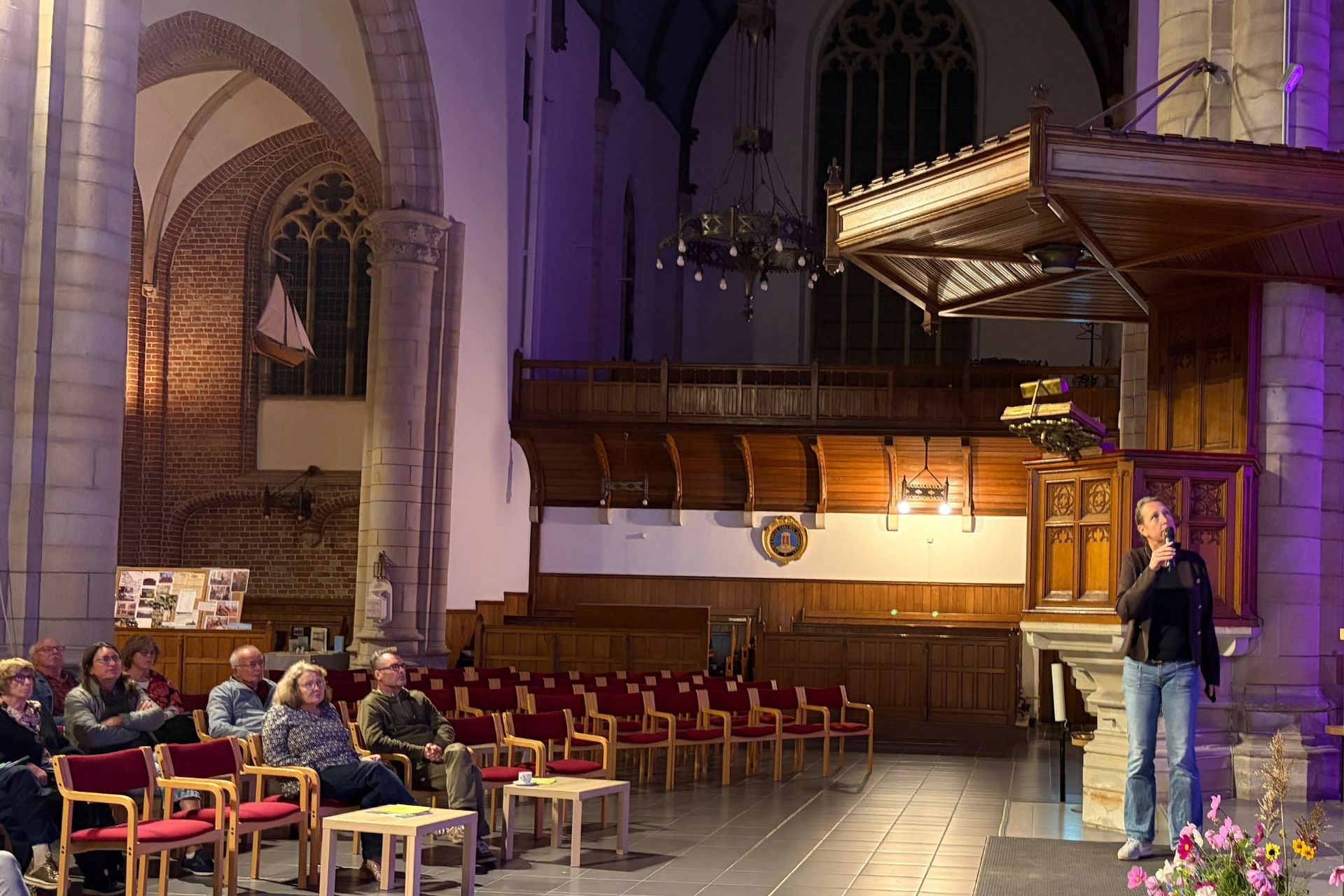 Presentatie door Marijke Vanhommerig (Erfgoed Zeeland) in de Sint Jacobskerk in Vlissingen.