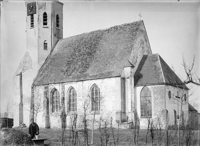 De in 1892 afgebroken middeleeuwse Catharinakerk (foto Bur. K.& W., Rijksdienst voor het Cultureel Erfgoed).