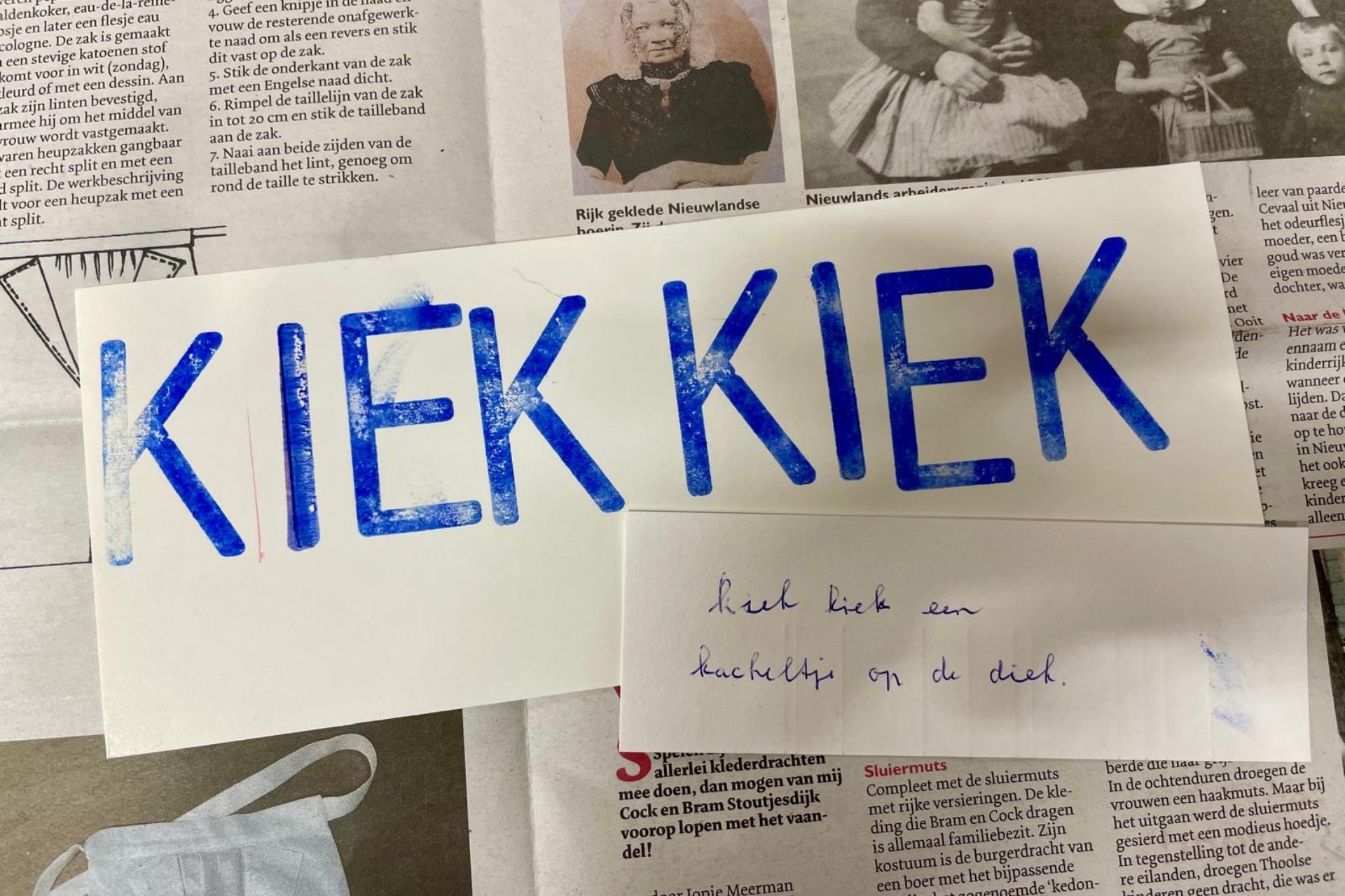 Zeeuwse woorden stempelen.