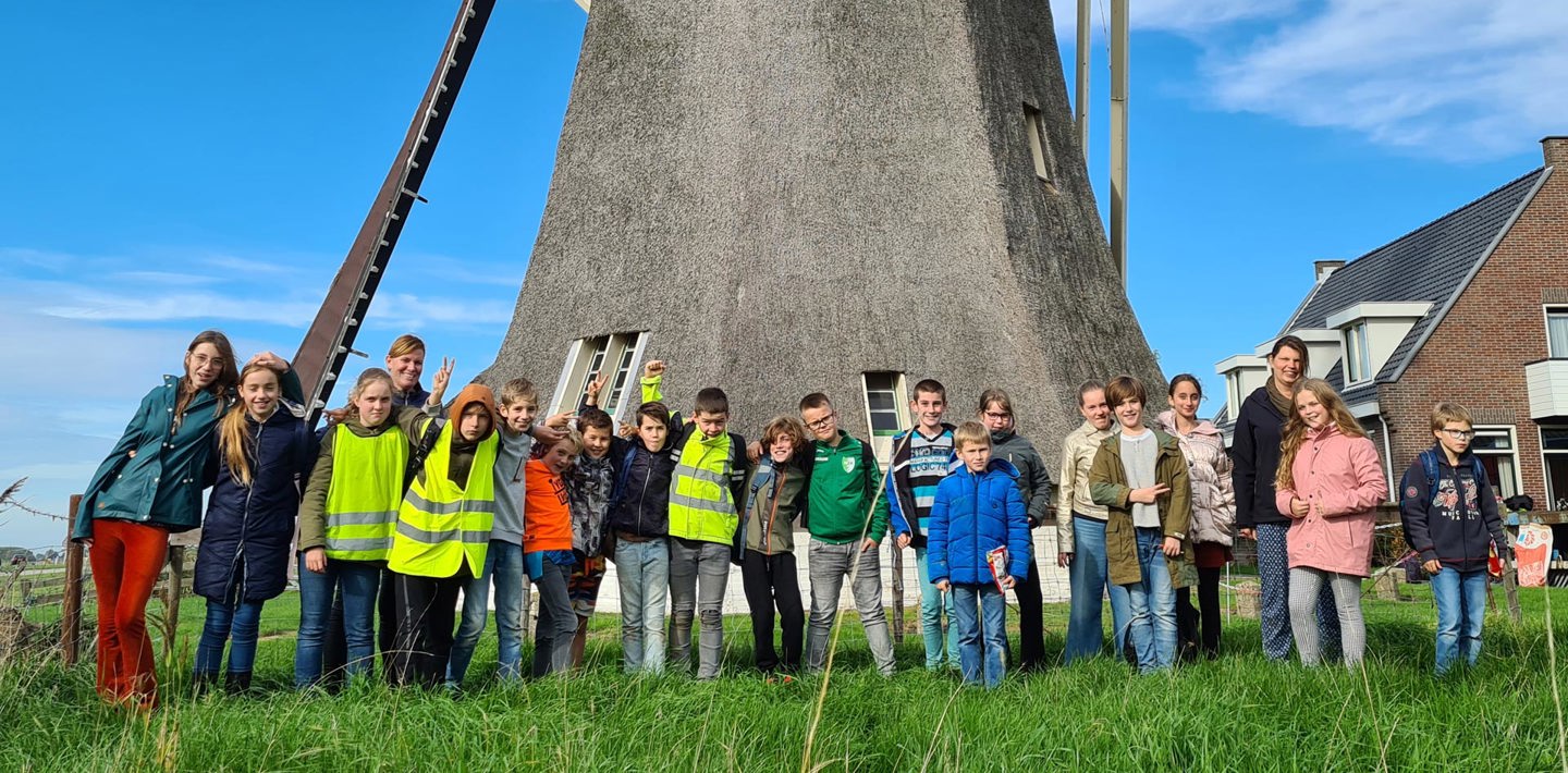 Molenles bij Molen de Zwaan in Kerkwerve voor basisschool De Morgenster.