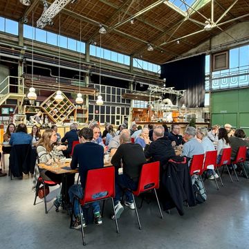 Gezamenlijke lunch als aftrap van de bijeenkomst over de Atlantikwall Zeeland.