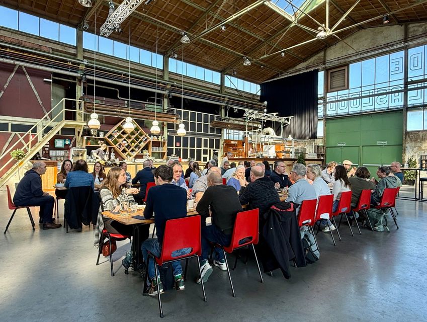 Gezamenlijke lunch als aftrap van de bijeenkomst over de Atlantikwall Zeeland.
